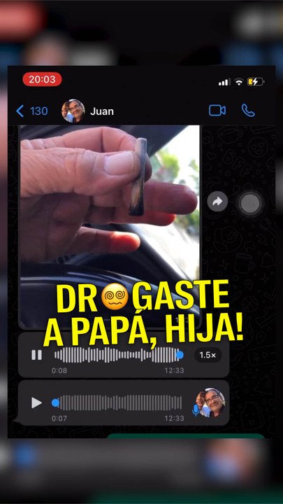 ¡Drogaste a papá, hija!