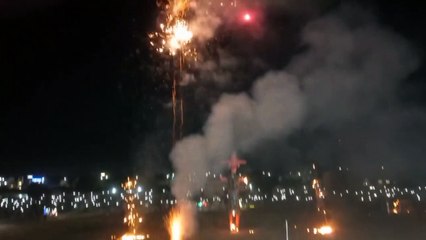 रावण कुनबे का टूटा दंभ, पुतले हुए खाक, धूं धूं कर जली लंका