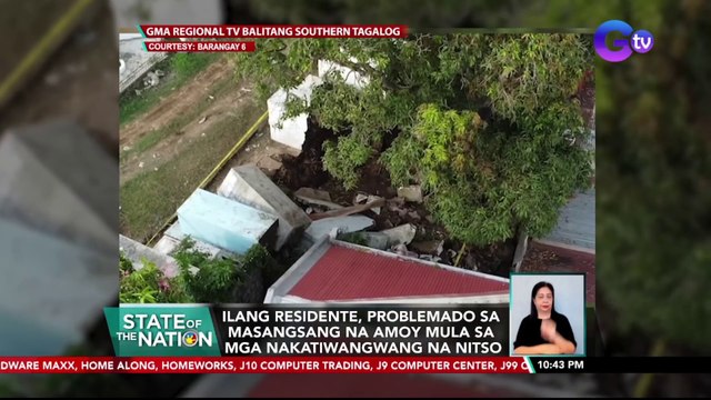 Ilang residente, problemado sa masangsang na amoy mula sa mga nakatiwangwang na nitso | SONA