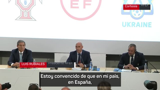 Rubiales habla de la candidatura de España, Portugal y Ucrania para el Mundial 2030