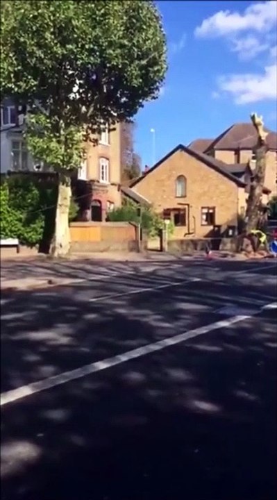 Un cycliste très chanceux