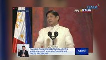 Pangulong Bongbong Marcos, kinilala ang kahalagahan ng press freedom | Saksi