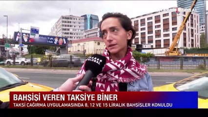 Bahşişi veren taksiye biner