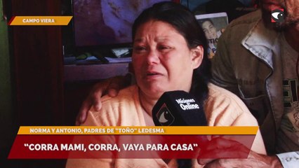 “Corra mami, corra, vaya para casa”