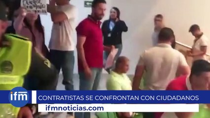 Presuntos contratistas de la Alcaldía irrumpen en el Concejo de Medellín y generan confrontación