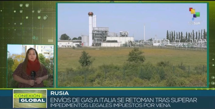 Empresa energética rusa Gazprom reanuda suministros de gas a Italia