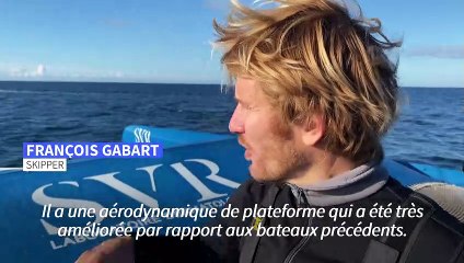 Route du Rhum: Gabart se prépare à bord de son Ultim SVR-Lazartigue