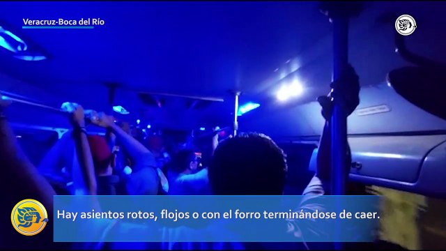 Unidades del transporte público circulan en pésimas condiciones en Veracruz