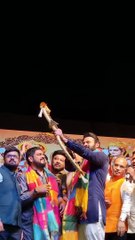 Prabhas at luv Kush Ramleela as he sets Ravana on fire in new delhi
