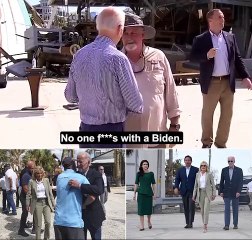 President is caught on hot mic telling Mayor of Ft Myers: 'No one f***s with a Biden' during tour of Florida after Hurricane Ian killed at least 109