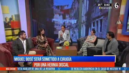 Miguel Bosé será sometido a cirugía por una hernia discal