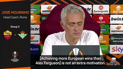 Mourinho not focused on beating Sir Alex Ferguson record