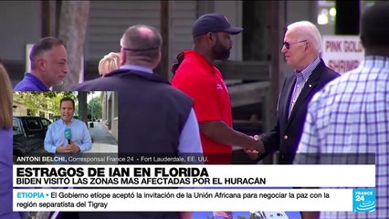 Informe desde Fort Lauderdale: Joe Biden visitó zonas afectadas por huracán Ian en Florida