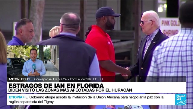Informe desde Fort Lauderdale: Joe Biden visitó zonas afectadas por huracán Ian en Florida