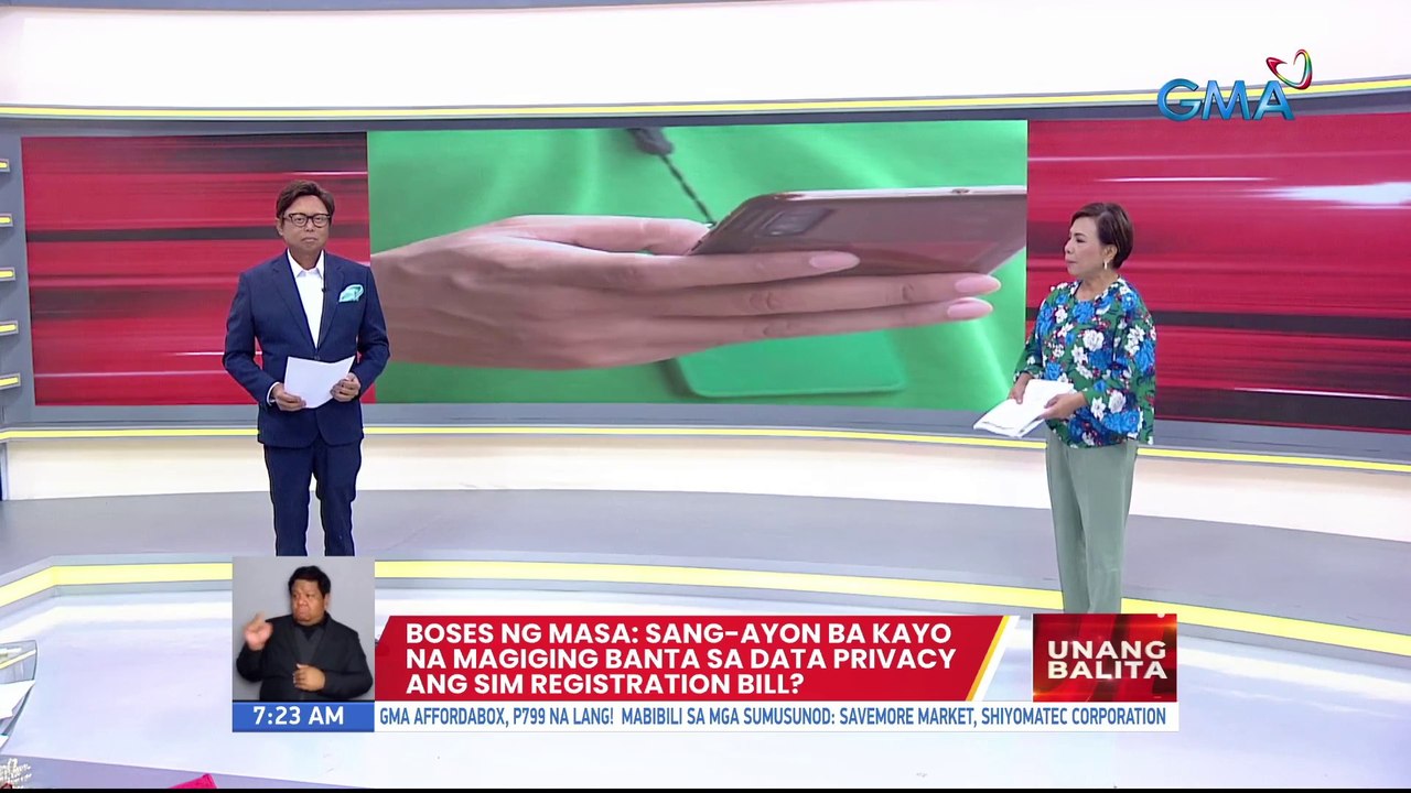#BosesNgMasa: Sang-ayon ba kayo na magiging banta sa data privacy ang Sim Registration Bill? | UB