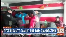 Restaurante camuflaba un bar clandestino