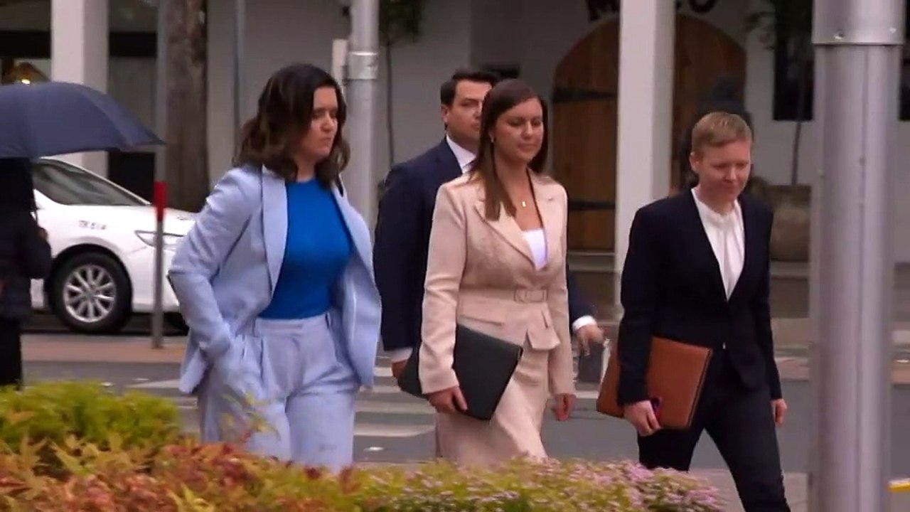 ACT Supreme Court views CCTV footage of Bruce Lehrmann and Brittany Higgins arriving at Parliament House