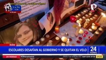 Irán: Escolares desafían al gobierno al quitarse el velo y con pelo suelto