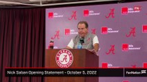 Nick Saban Opening Statement - October 5, 2022