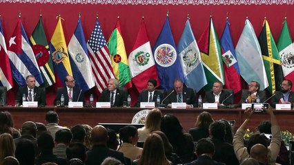 Asamblea de la OEA abre en Lima con mensaje de presidente de Ucrania
