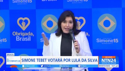 La excandidata Simone Tebet decidió apoyar a Lula de cara a la segunda vuelta presidencial en Brasil