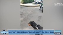 Ciudadano impide robo de moto