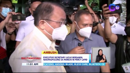 Executive Secretary Lucas Bersamin, nakipagpulong sa pamilya ni Percy Lapid | BT