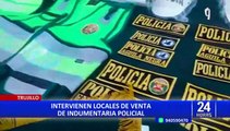 Trujillo: PNP incauta vestimenta policial que se vendía ilegalmente tras caso de sicariato