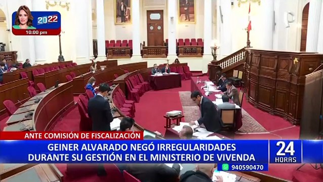 Geiner Alvarado negó ante Comisión de Fiscalización haber ordenado reunión en Surquillo