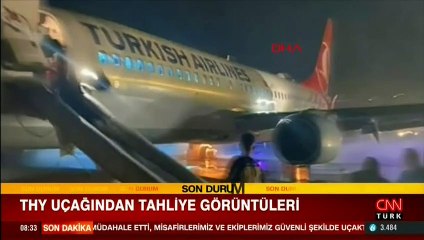 SON DAKİKA: THY uçağının lastiği patladı, yolcular tahliye edildi