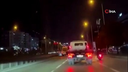 Görüntü Bursa'dan... Ölümden kılpayı kurtuldu