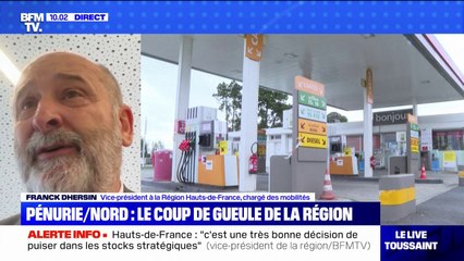 Le coup de gueule du vice-président de la région Hauts-de-France, "la plus touchée" par la pénurie de carburants