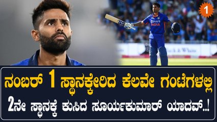 ICC T20 rankings: 2ನೇ ಸ್ಥಾನಕ್ಕೆ ಕುಸಿದ ಸೂರ್ಯಕುಮಾರ್ ಯಾದವ್ | Oneindia Kannada