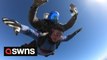 Trill-seeking grandad celebrates 90th birthday with skydive from 15,000 feet