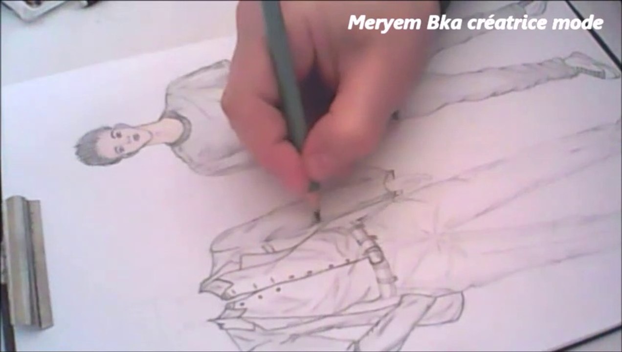 dessin veste et pantalon classique homme