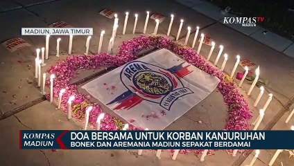 Doa Bersama Untuk Korban Kanjuruhan, Bonek Dan Aremania Madiun Sepakat Berdamai