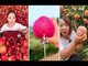 Beautiful Girl Really Like to Eat Garden Fruits  Beautiful Girl Gardening  Fruits video in Tiktok  Sweet Fruits