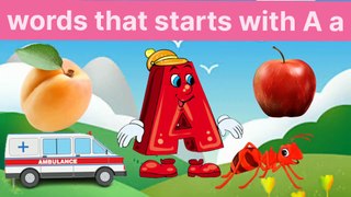 Words That Starts With A | A Letter Words | Kids Video| Kids Learning Video| Learn A Letter words | English Alphabet | abcd| Learn Alphabet |