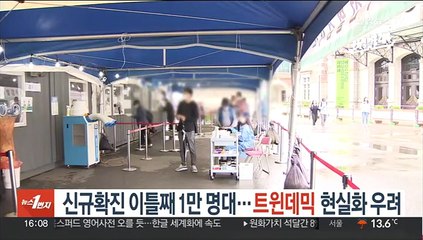 신규확진 이틀째 1만 명대…'트윈데믹' 현실화 우려
