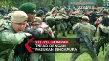 Yel-yel Kompak TNI AD dengan Pasukan Singapura Jelang Latihan Bersama