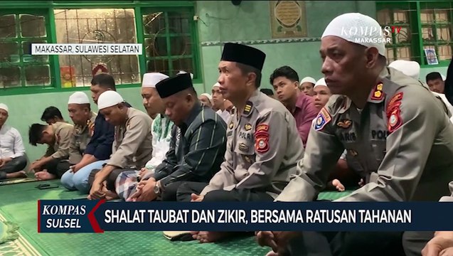 Polrestabes Makassar Gelar Shalat Taubat Dan Zikir, Bersama Ratusan Tahanan