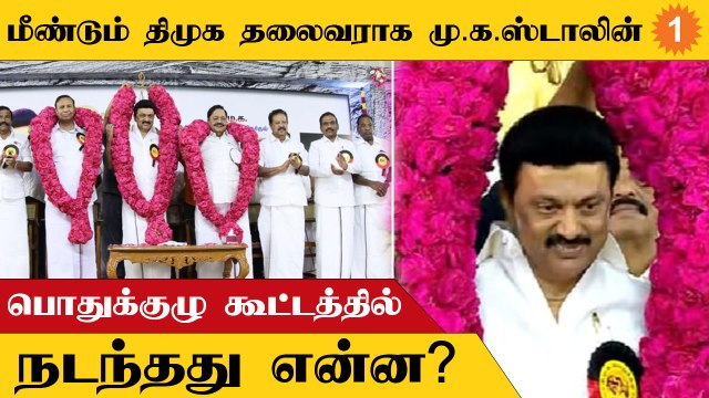 DMK General Body Meeting | மீண்டும் திமுக தலைவராக தேர்வு செய்யப்பட்டார் மு.க.ஸ்டாலின்