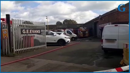 Aftermath of fire at Evans Yard, South Shields