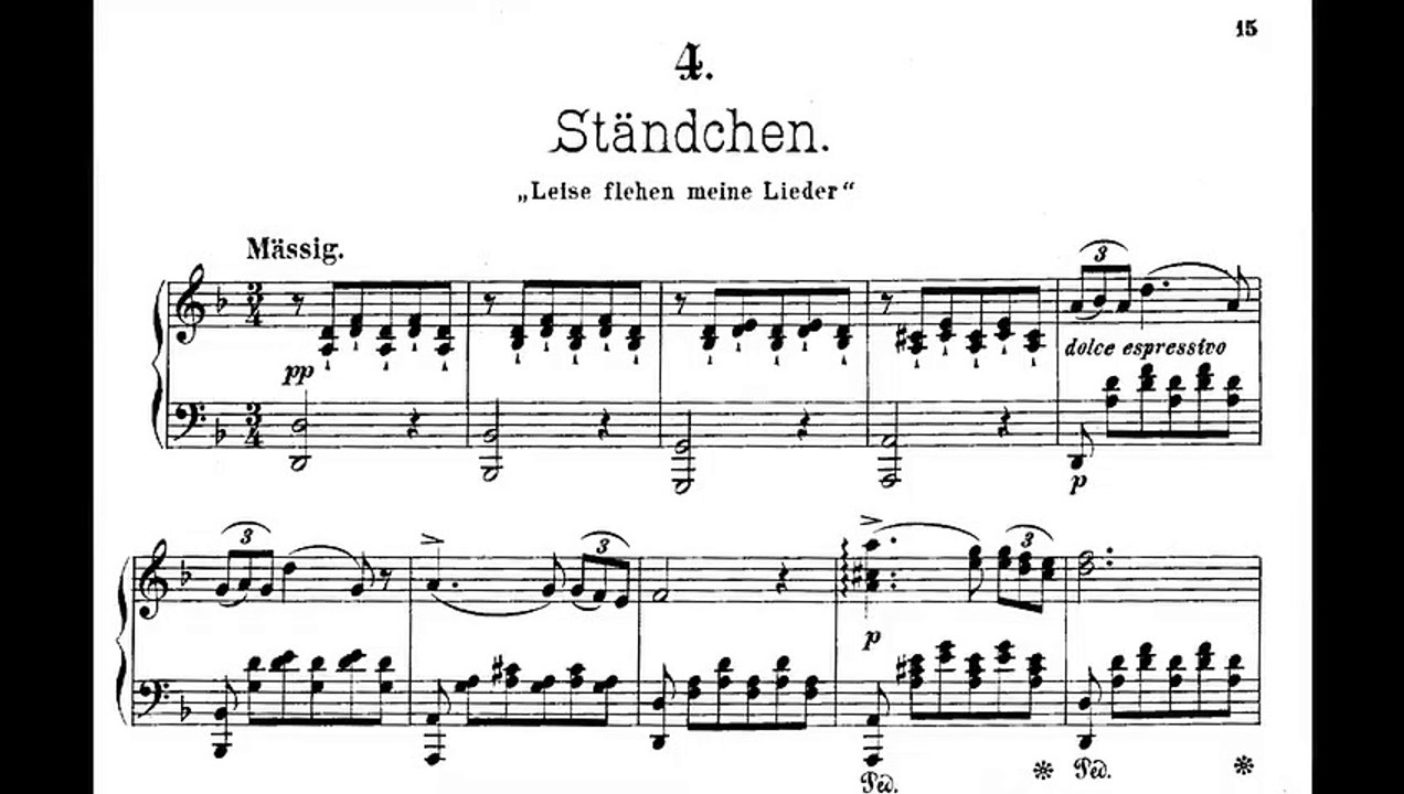 Schubert - Ständchen (Serenade), piano solo arr. (noten, sheet music)