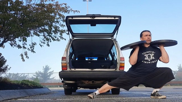 Waiter's Curl & Side Lunges JL 50lb Plates