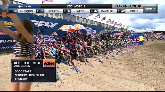 2015 Pro Motocross Round 10 - Unadilla MX - 250 Moto 1