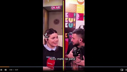 Nico Occhiato y Natalie Pérez vivieron un incómodo momento en vivo