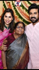 Mega Power Star Ram Charan Tej With Wife Upasana Konidela And Grand Mother