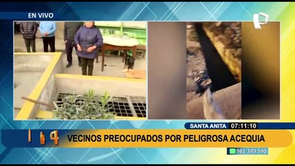 Peligrosa zanja: vecinos de Santa Anita piden tapar acequia donde han caído cinco niños