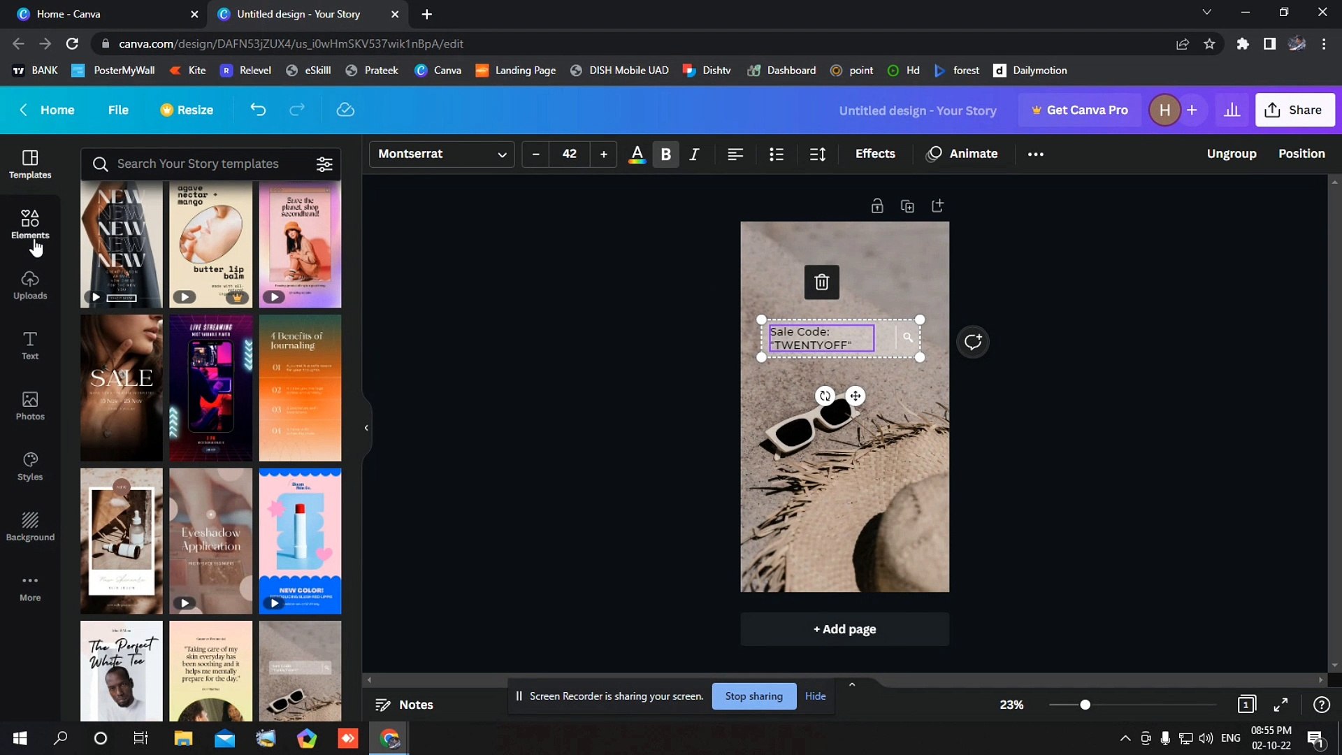 Graphics Design in just 5 min - canva editing - graphics design in canva - instagram story ideas